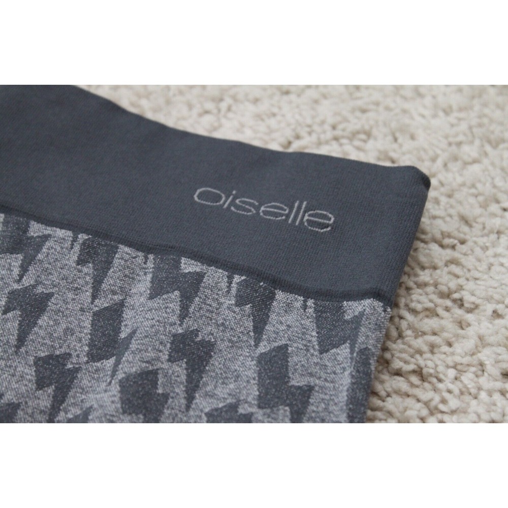 Oiselle Women's Lightning Bolt Gray Leggings Size Large